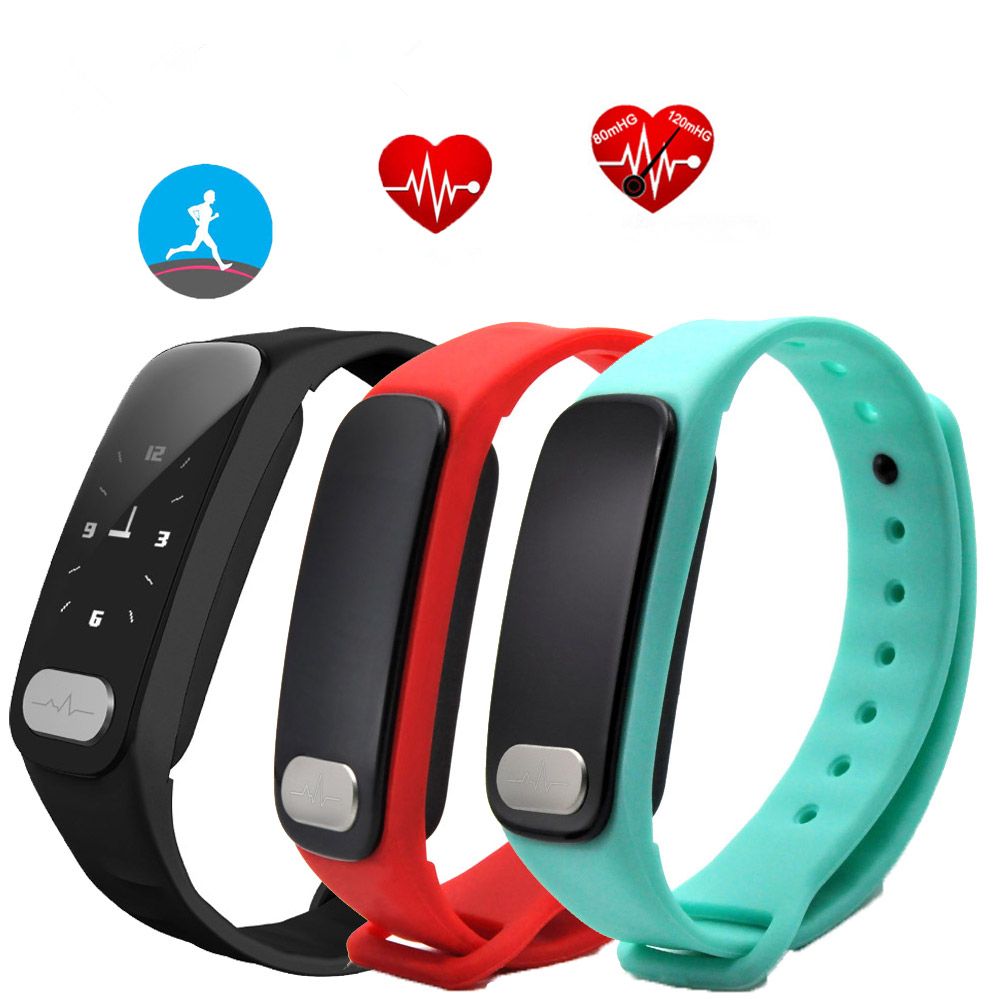 R11 0.96inch Heart Rate Blood Pressure Monitor Pedometer Bluetooth Smart Bracelet For IOS Android
