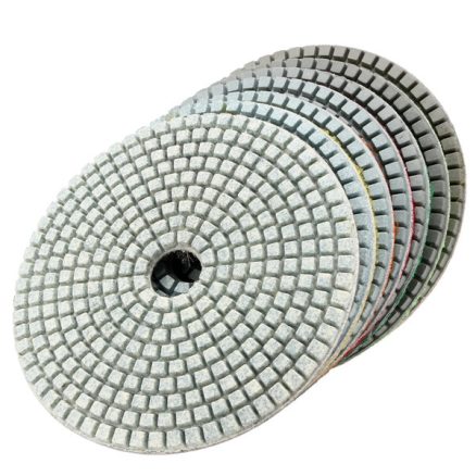 7pcs 5 Inch 50-3000 Grit Diamond Polishing Pad Sanding Disc for Marble Concrete Granite Glass 4