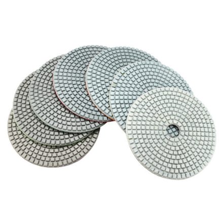 7pcs 5 Inch 50-3000 Grit Diamond Polishing Pad Sanding Disc for Marble Concrete Granite Glass 6