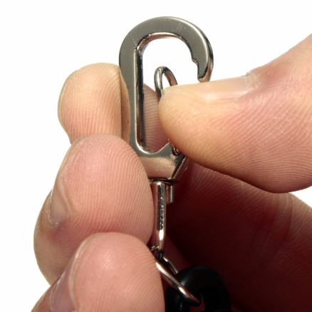 Key Chain Stainless Steel Cord Holder Keyring Reel Retractable Recoil Belt Clip Key Clip 5