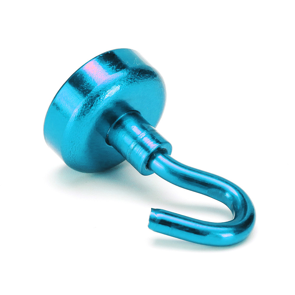 Effetool 20mm 9KG Magnetic Hook Holder Neodymium Magnet Red/Yellow/Blue Hook Magnet