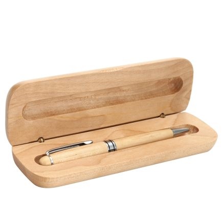 0.7mm Wooden Engraved Ballpoint Pen WIth Gift Box For Kids Students Children School Writing Gift - Image 7