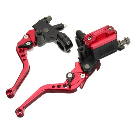 7/8inch CNC Universal Motorcycle Brake Clutch Master Cylinder Lever Set Reservoir 7