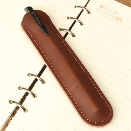 6.1 inch x 1.45 inch Retro Leather Fountain Pen Case Cover Pencil Holder Sleeve Case Pouch 7