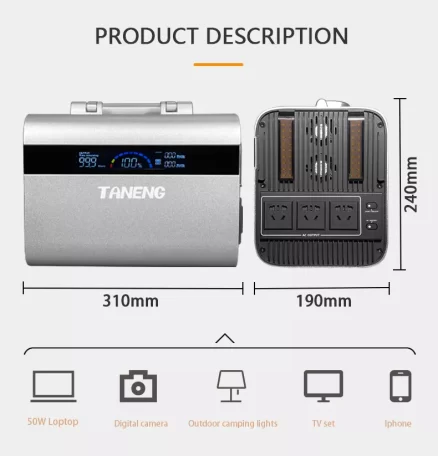 large capacity LiFePO4 battery 1000w portable solar generator 10000w Tent Camping Adventures portable power station 4