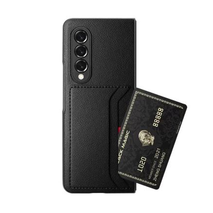 Non-Slip Matte Leather Skin Cover Case for Samsung Galaxy Z Fold 3 4 Fold3 Fold4 5G Zfold4 Fold2 Fold 2 Shockproof Phone Coque 3