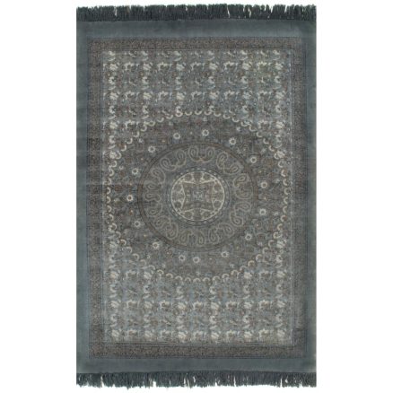 Kilim Rug Cotton 160x230 Cm With Pattern Grey