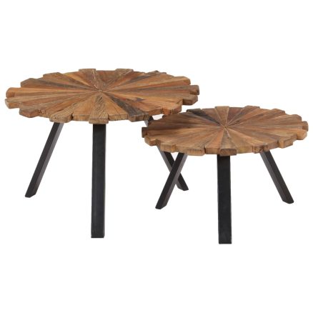 Coffee Tables 2 Pcs Solid Reclaimed Wood