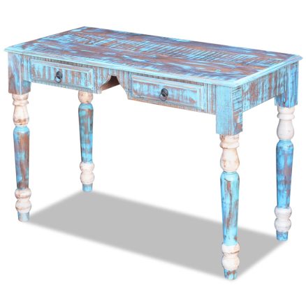 Desk Solid Reclaimed Wood- Blue