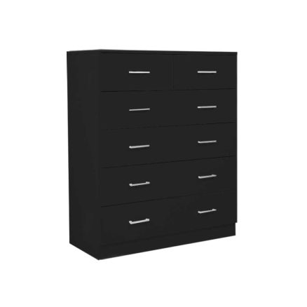 Tallboy Dresser 6 Chest of Drawers Cabinet 85 x 39.5 x 105 - Black 1