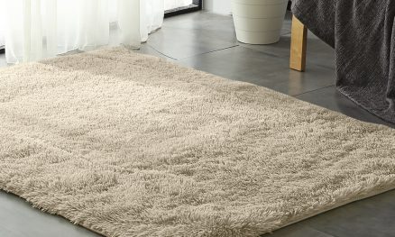 New Designer Shaggy Floor Confetti Rug Cream 200x230cm 1