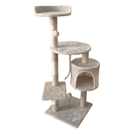 Furtastic 110cm Cat Tree Scratching Post - Beige 1