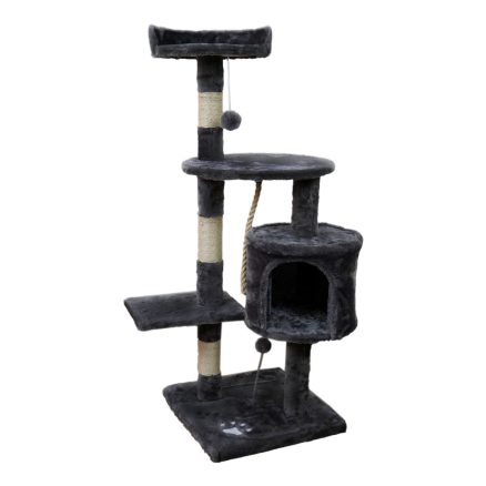 Furtastic 110cm Cat Tree Scratching Post - Dark Grey 1