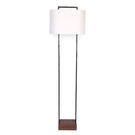 Sarantino Wood Floor Lamp in Cherry Finish 1