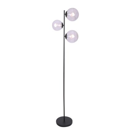 Sarantino 3-Light Black Metal Floor Lamp 1