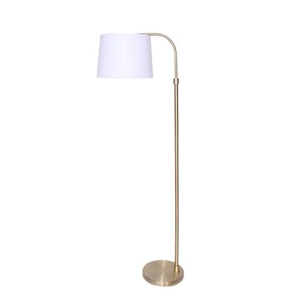 Sarantino Metal Floor Lamp Brass Finish Adjustable Height 1