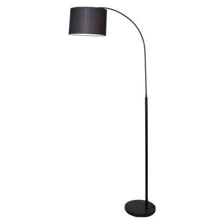 Sarantino Metal Arc Arm Floor Lamp Shade Black 1