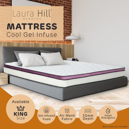 Laura Hill Memory Foam Cool Gel Infused King Mattress 1