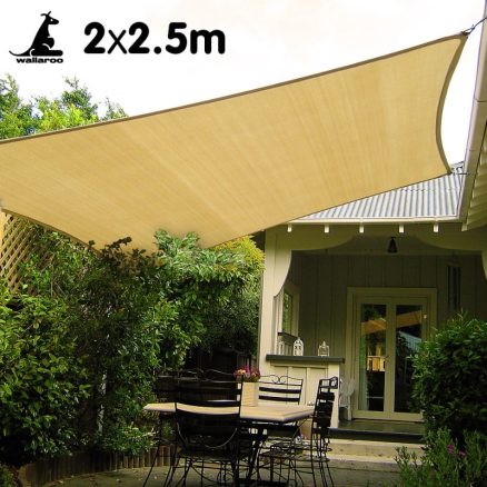 Wallaroo Rectangular Shade Sail 2 x 2.5m 1