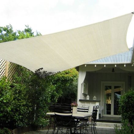 Wallaroo Square Shade Sail Cream : 4m x 4m 1