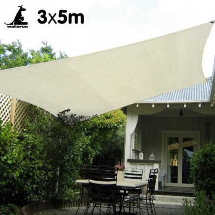 Wallaroo Waterproof Shade sail 3x5m Rectangle 1