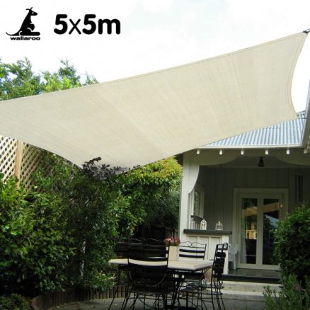 Wallaroo Waterproof Shade sail 5x5 160 GSM 1