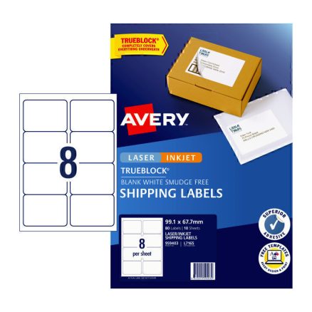 AV IP Label White L7165 8Up 1