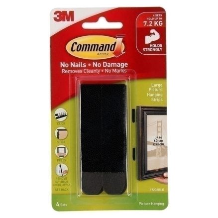 CMD Strips 17206BLK Pk4 Bx6 1