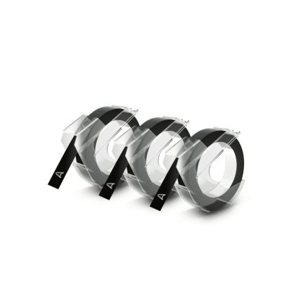 Dymo Emb Tape 3pk Blk 9mm x 3m 1