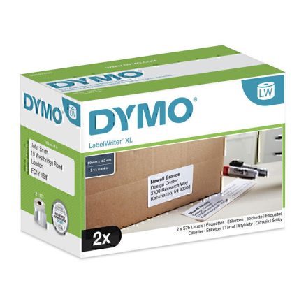 Dymo LW 102mm x 59mm White x2 1