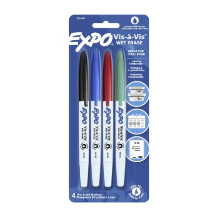 Expo WB Mrkr Wet Erase Pk4 Bx6 1