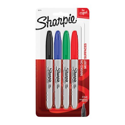 Sharpie PrmMark FP Ast Pk4 Bx6 1