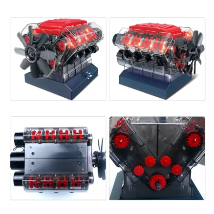 V8 Combustion Engine Model Building Kit STEM Toy Science Experiment 3