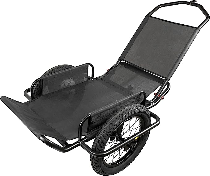 Aluminum Bike Trailer Cart - Heavy-Duty Game Cart And Utility Trailer - 300lbs Maximum Capacity - 6061 Aluminum Alloy Frame, 16