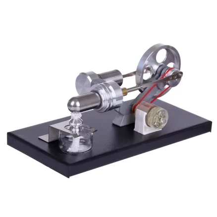 Hot Air Stirling Engine Model DIY Assembly Kit Generator with 4 LED Light 5