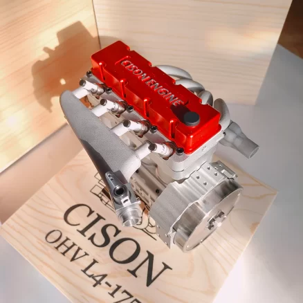 CISON L4-175 17.5cc Miniature OHV Four-cylinder Four-Stroke Engine Kits that Runs on Gas for RC Cars Ships