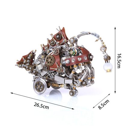 DIY Steampunk Style Metal Anglerfish Model Kits 1000Pcs+ 2