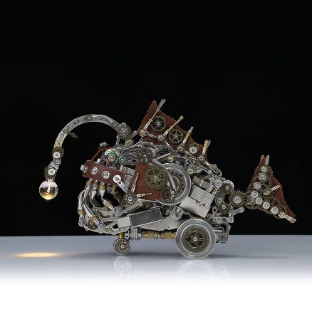 DIY Steampunk Style Metal Anglerfish Model Kits 1000Pcs+ 1