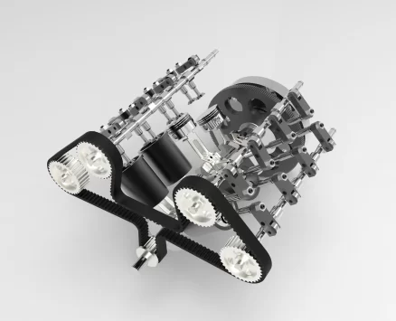 ENJOMOR V8 78CC GS-V8 Working Scale Model Engine Gas DOHC 4 Stroke Water-cooled Pre-Order 9