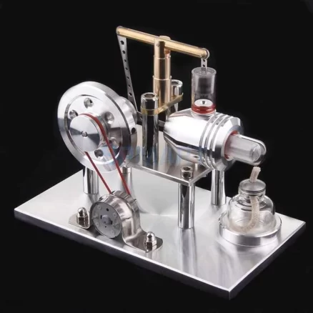 Stirling Engine Kit Hot Air Engine Motor Model Educational Toy Electricity Generator Colorful LED - Image 6