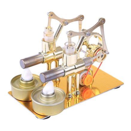 Stirling Engine Kit STEM Hot Air Stirling Engine Generator Double Cylinder Engine Model 5