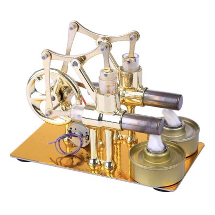 Stirling Engine Kit STEM Hot Air Stirling Engine Generator Double Cylinder Engine Model 6