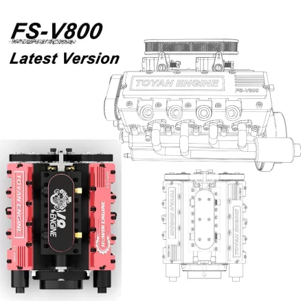 Toyan V8 Nitro Engine FS-V800 RC Engine Model Building Kits 28cc 16