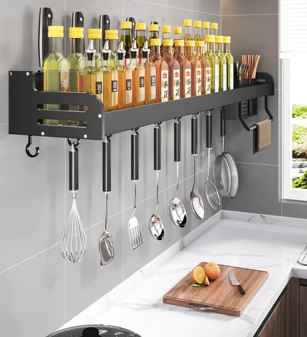 Joybos® Multipurpose Wall-mounted Aluminum Kitchen Rack Organizer 3