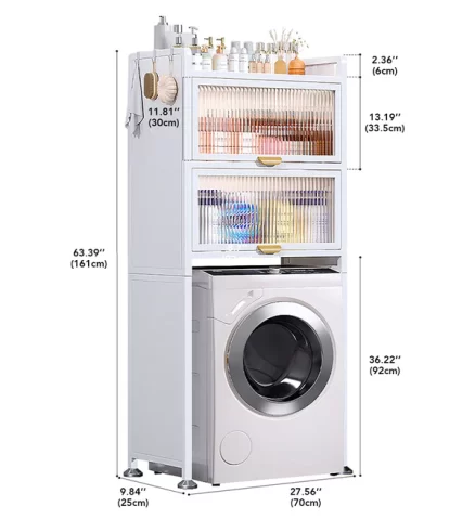 Joybos® 3-Layer Metal Storage Cabinet for Bathroom Laundry 5