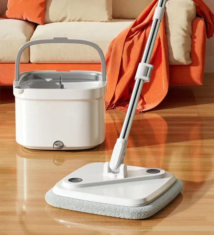 Joybos® Easy Washing Square Spin Mop & Bucket System With 4 Refills-US ONLY - Image 7