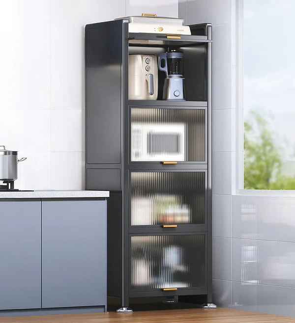 JoybosÂ® 5 Tiers Narrow Multifunction Dustproof Metal Kitchen Storage Cabinet F85