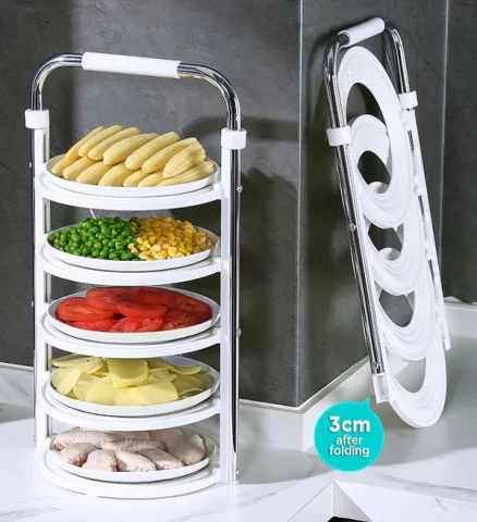 Joybos® 5 Tier Vegetable Storage Tray Plate Rack for Kitchen Counter F76 3