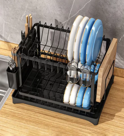 Joybos® Stainless Steel 2-Tier Dish Drying Rack for Kitchen Counter 4