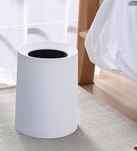 Joybos® 2.64Gal Modern Round Open Top Trash Bin with Removable Plastic Bin F72 5